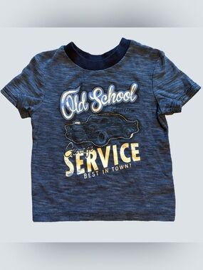 Vintage Cherokee Navy Blue and White Knit Baby Top